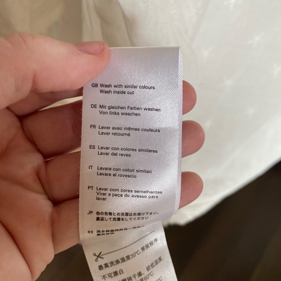 Anthropologie high neck eyelet blouse, 3/4 sleeve - Picture 7 of 9